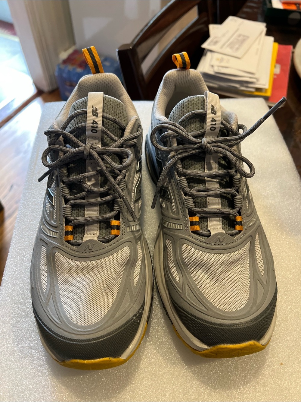 New Balance Men's Gray and Yellow 410 Sneakers